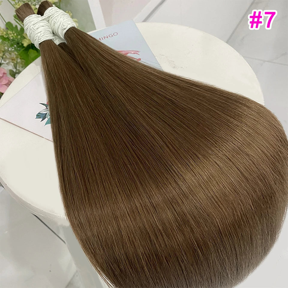 No Weft Straight Bulk Braiding Hair 100% Brazilian Virgin Remy Human Hair Extensions 50g 100g Blonde 1B Color Natural Hairpiece