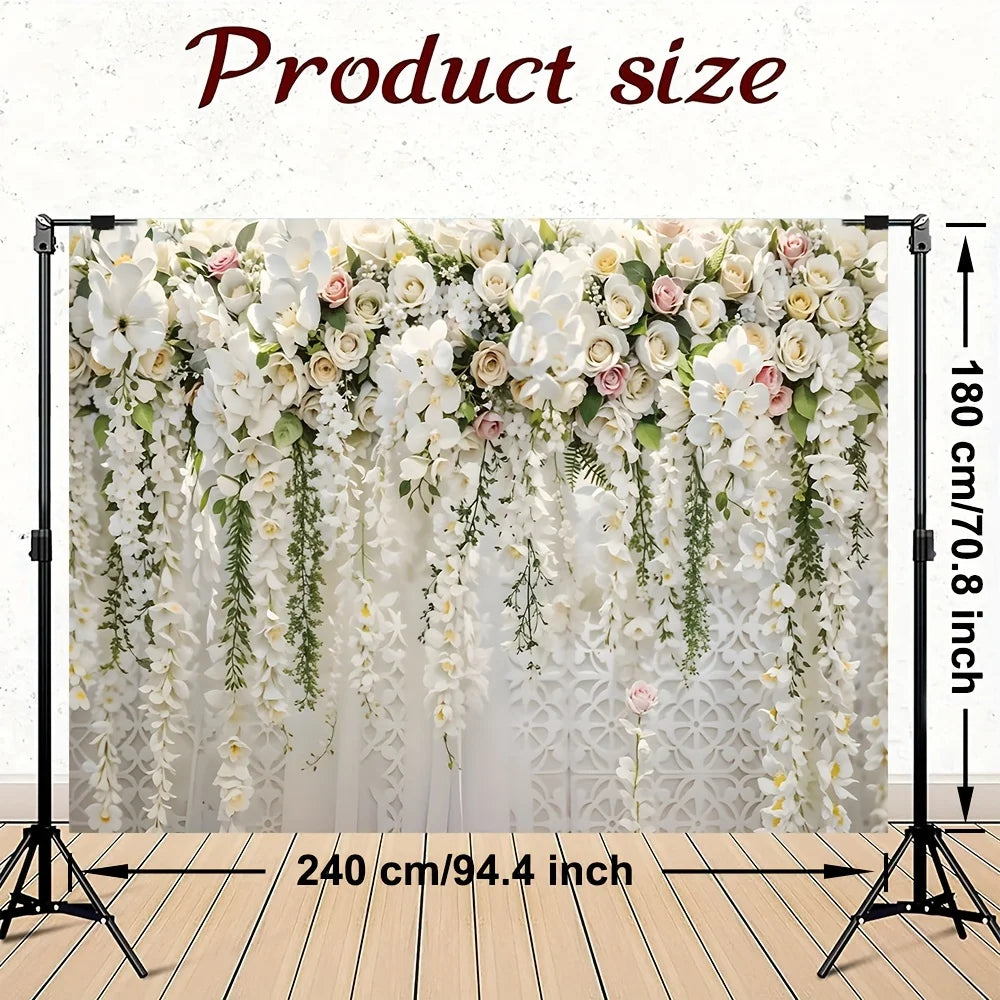 1pc, rose wall background - perfect for weddings, photos of wall signs, holiday party supplies