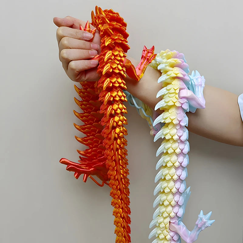 88CM 3D Printed Gem Dragon Crystal Fidget Toy Rotatable Articulated Dragon Gift for ADHD Perfect for Birthdays Gift Holiday gift