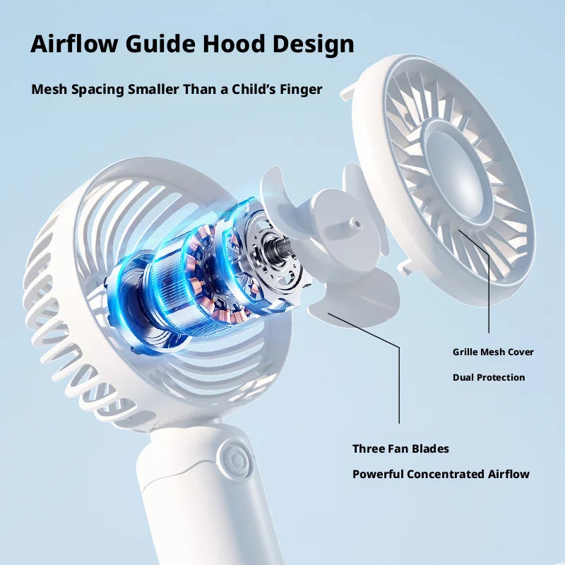 New Mini Fan Portable Mini USB Rechargeable Quiet Fans Table Makeup Eyelash Cooler Kids Outdoor Office Travel Air Cooler Fan NEW