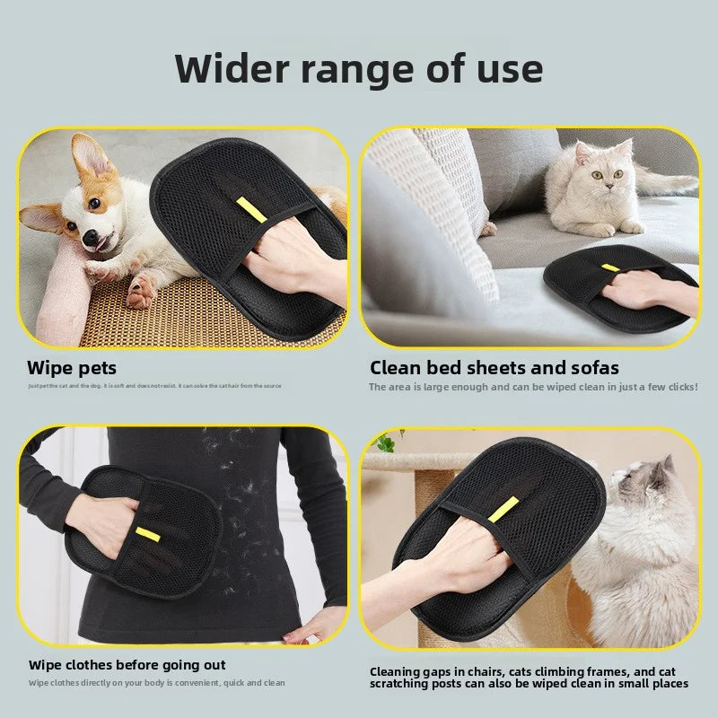 Pet Grooming Gloves Static Dedusting Brush Pet Hair Remover Brush Removing Dog Cat Hair From Sofa Carpet Clothes Tool Supplies