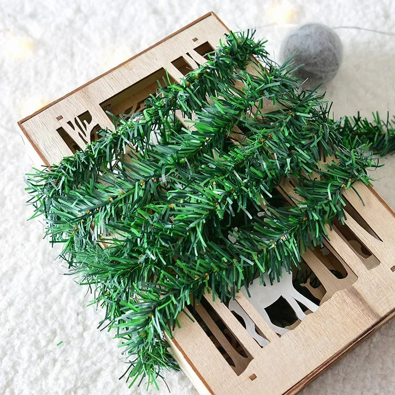 5.5M Christmas Decoration Garland Christmas Tree Ornaments Green Cane Party Supplies Home Decor