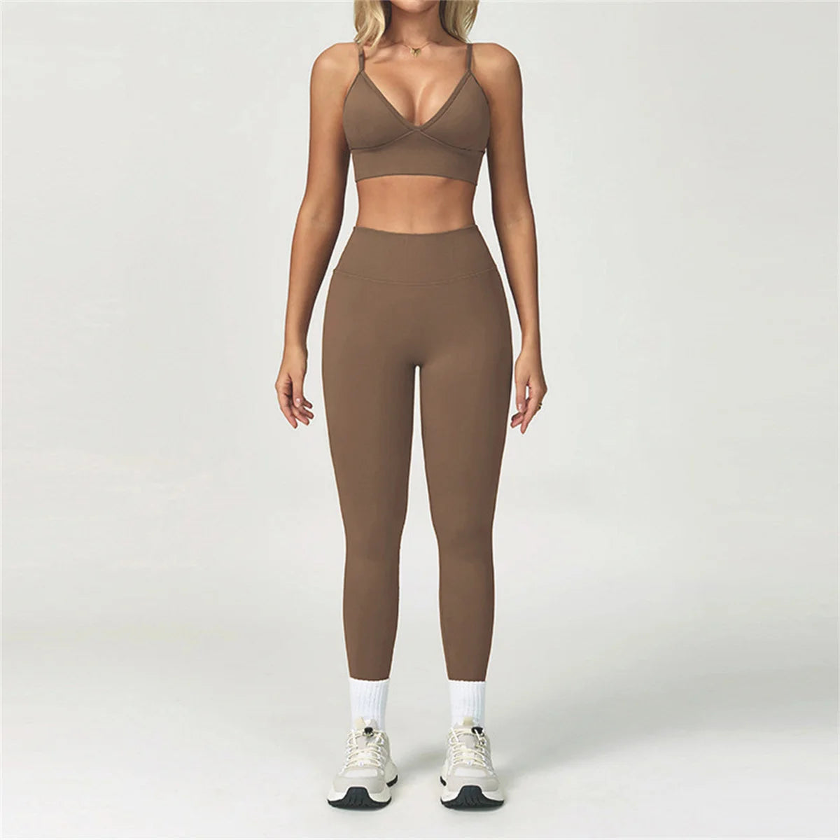 2/3PCS Seamless Yoga Set Gym Workout Athletic Wear Women Legging Fitness Bra Crop Top Long Sleeve Sports Shorts Activewear XP272