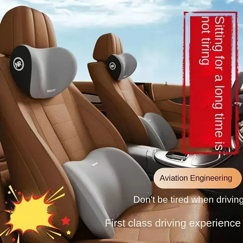 Car Memory Foam Neck Pillow Protection Lumbar Backrest Cushion Lumbar Cushion Car Headrest Cushion Amagi