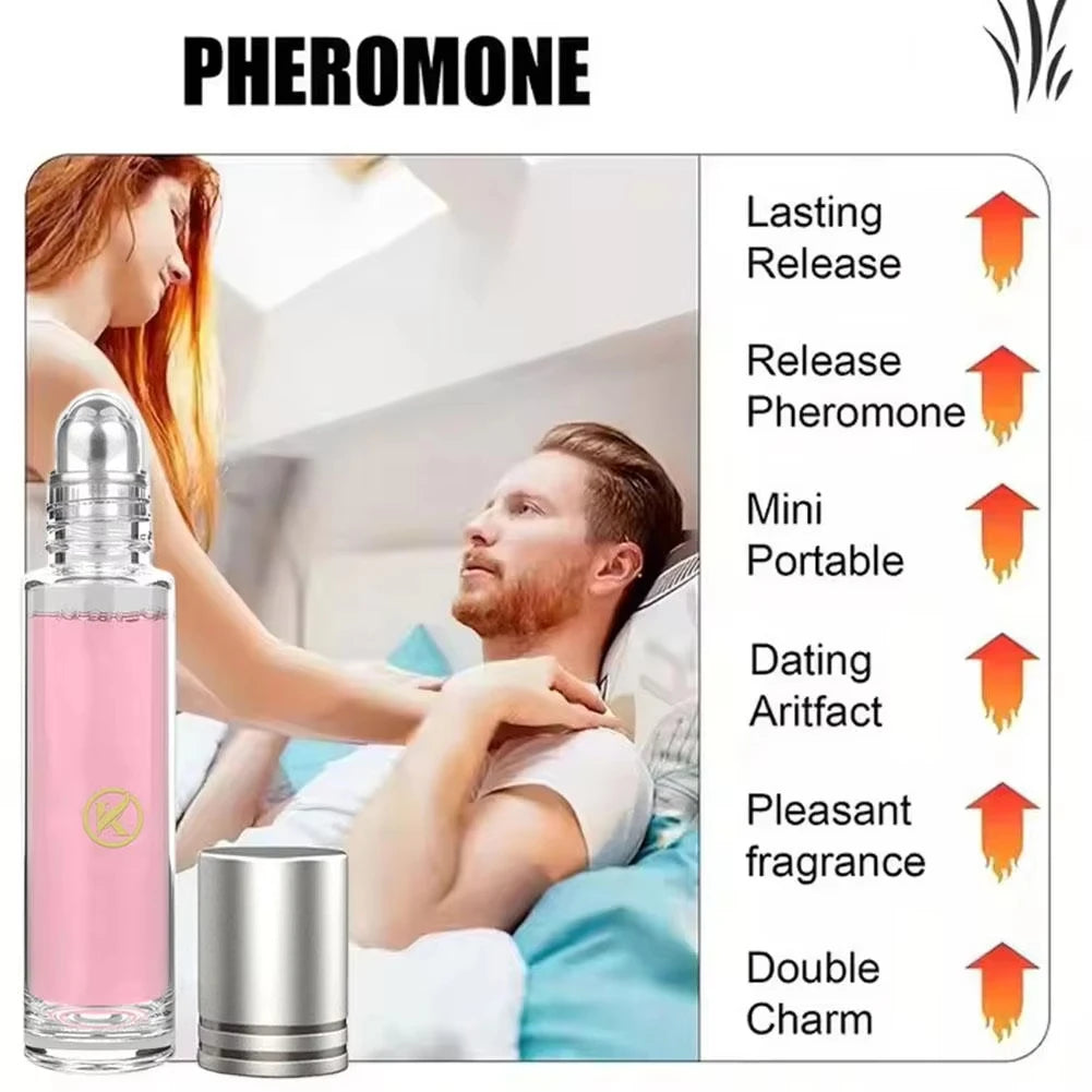 10ml Unisex Roll On Eau De Toilette Fresh Natural Fragrance Pheromone Temptation Lasting Dating Mini Portable Ball Body Parfum