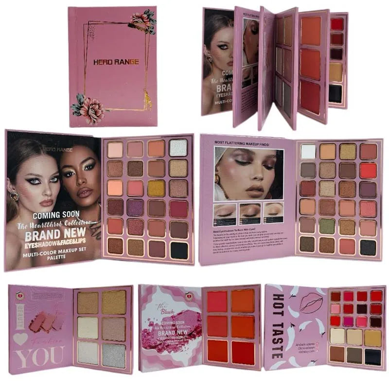78-Color Makeup Palette, Waterproof Matte Shimmer, Eyeshadow Blush Highlight Contour Lip Set, Daily & Christmas Gift