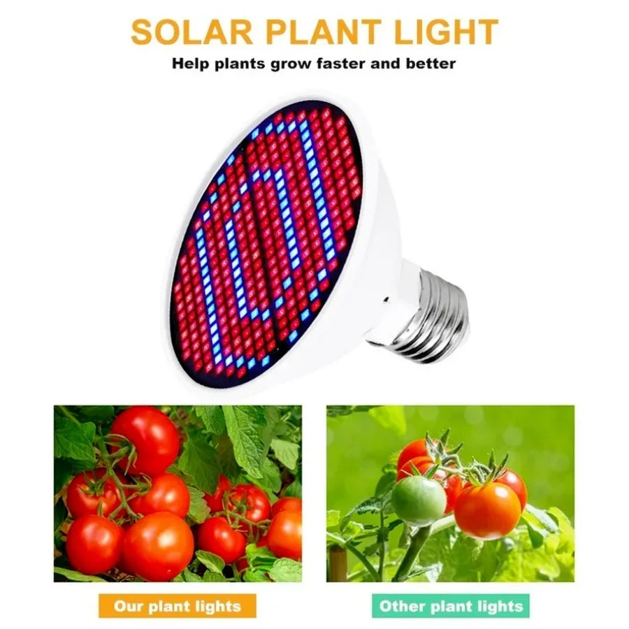 300~48Beads E27 Plant Growth Lamp Cup Red Blue Full Spectrum Indoor Planting Multi-specification Lamp Beads Lighting Light Cup