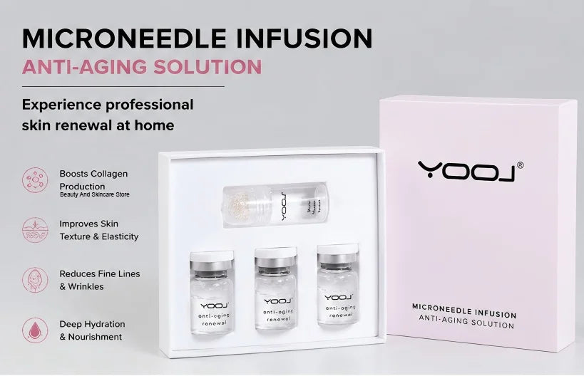 0.25mm Microneedle Essence Kit, Transparent Texture Facial Serum Set Anti‑Aging Skin Regeneration Home Beauty Skin Care