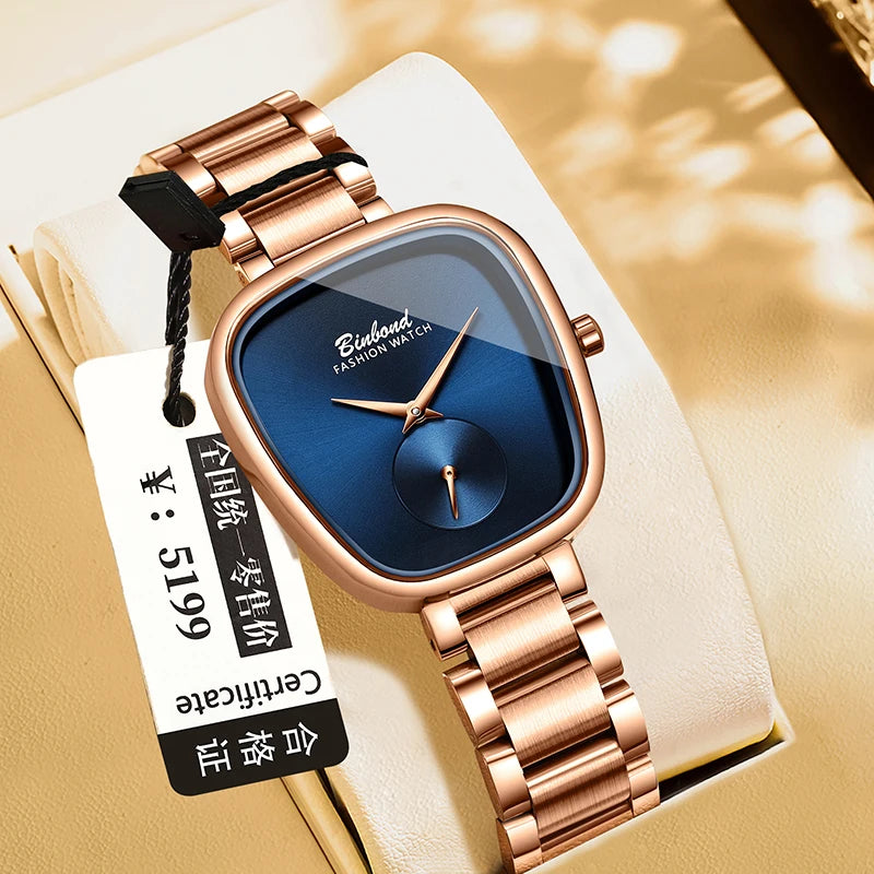 BINBOND Luxury Fashion Women's Watch Waterproof Stainless Steel Women's Watch Simple High Quality Quartz Watch Watches for Woman