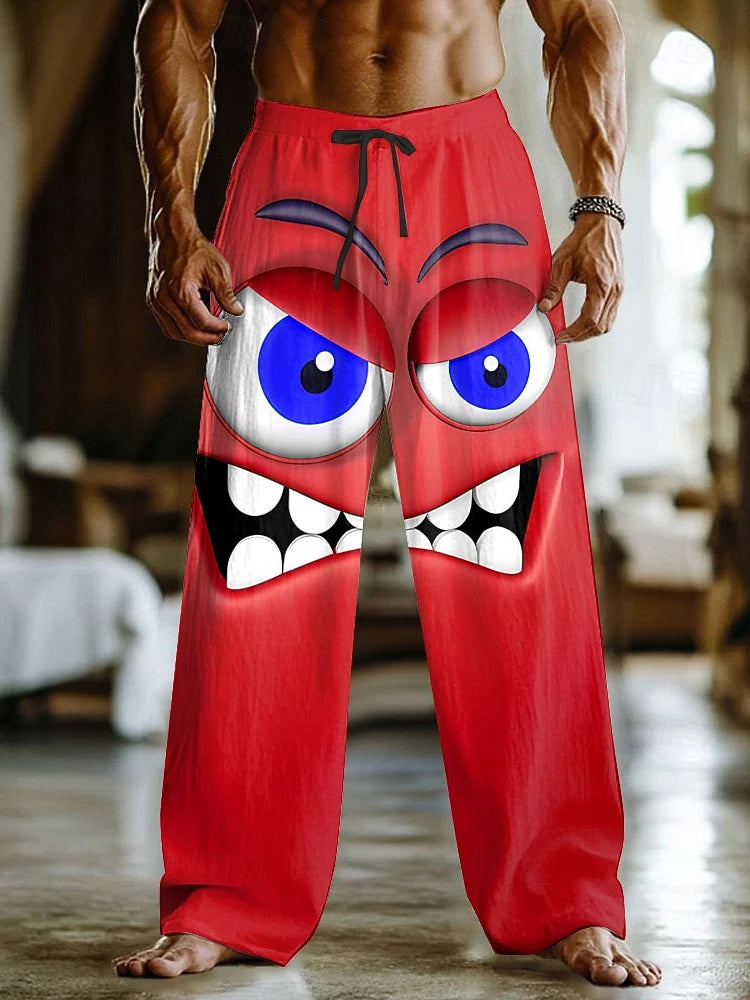 In The Autumn Of 2025, There Are Funny 3D Printed Men's Casual Pants. Harajuku Street Fashion Men's Casual Pants, For Daily Casu