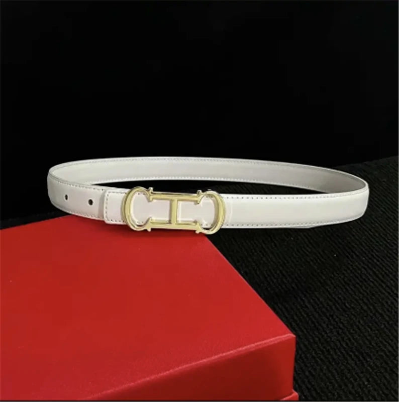 New Designed 25mm Women's Belt with Elegant Gold Letter buckle,Suitable for Daily Multifunctional Jeans Decoration Fashion belt