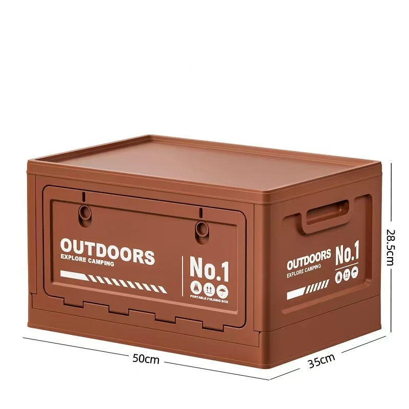 Outdoor Camping Storage Box Car Trunk Organizer Portable Picnic Basket Multi-functional Foldable Tool