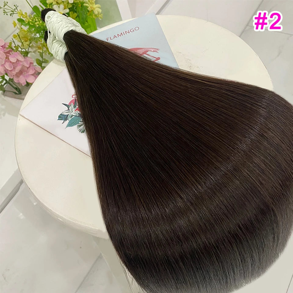 No Weft Straight Bulk Braiding Hair 100% Brazilian Virgin Remy Human Hair Extensions 50g 100g Blonde 1B Color Natural Hairpiece