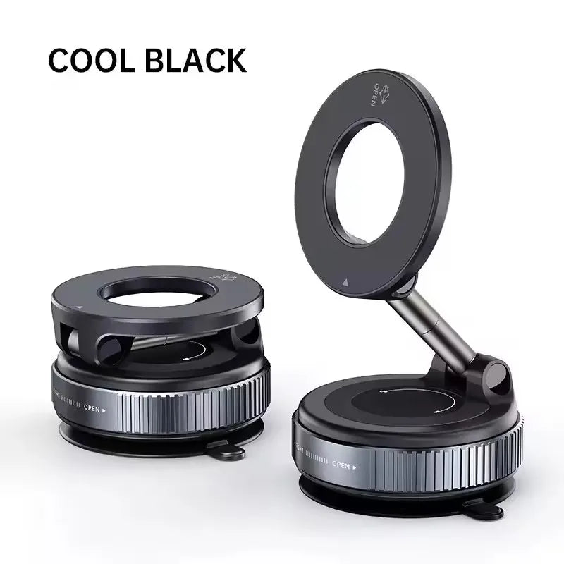 New Folding Strong Magnet Magnetic Phone Holder 360° Rotation Desk Car Vacuum Suction Windshield Dashboard Mobile Holder