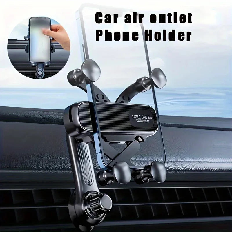 New Gravity Car Phone Holder - Strong Air Vent Clip Mount Adjustable Mobile Cell Stand for Hands-Free Driving
