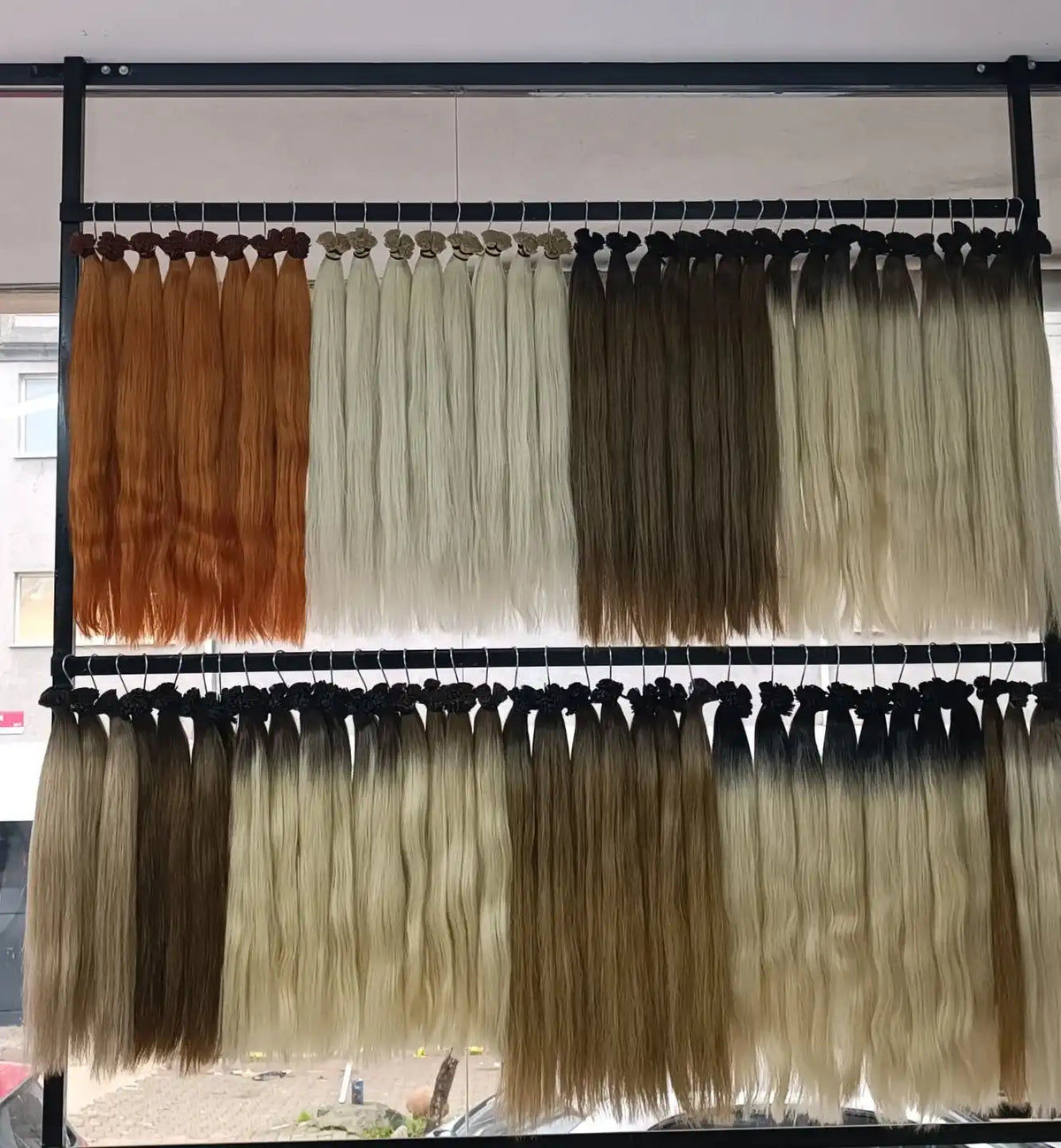 Straight Hair Flat Tip Hair Extensions K Tip Natural 100% Human Hair Fusion Extensions Set Keratin Prebonded Capsule Blonde Colo