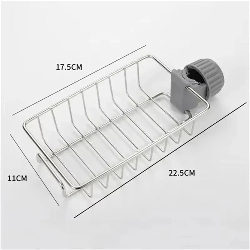 Kitchen Stainless Steel Sink Drain Rack Storage Faucet Holder Soap Drainer Towel Rack Shelf Organizer Kitchen Accessories