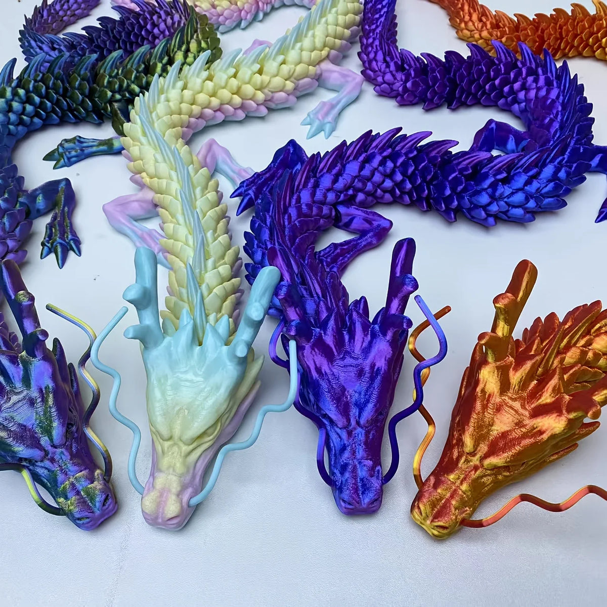 88CM 3D Printed Gem Dragon Crystal Fidget Toy Rotatable Articulated Dragon Gift for ADHD Perfect for Birthdays Gift Holiday gift