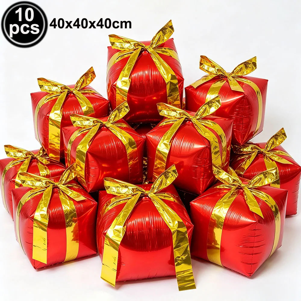 Standing Christmas Santa Claus Foil Balloon Christmas Tree Street Light Balloons Christmas Home Indoor Party Decorations New Yea