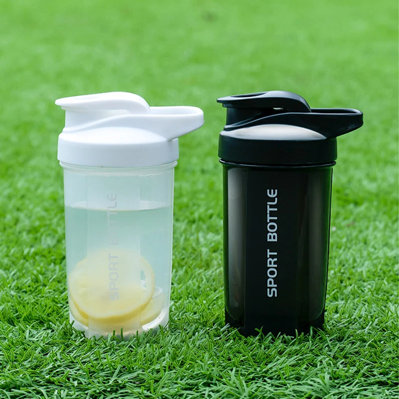 Portable Protein Powder Shaker Bottle Leak Proof Water Bottle For Gym Outdoor Fitness Training Sport Mixing Cup With Scale