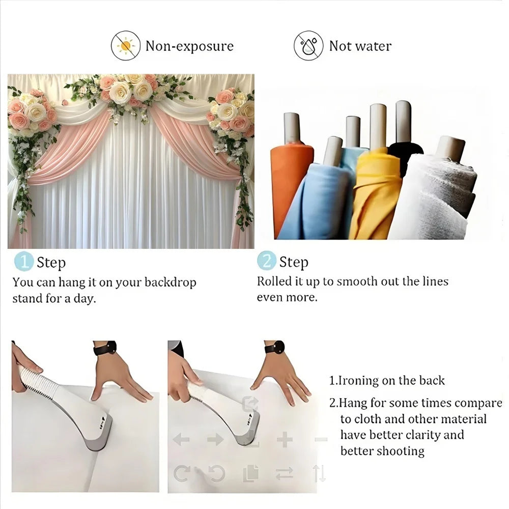 Rose Floral Background Summer Party Banner Flower Wall Wedding Birthday Decorations Bridal Marriage Backdrop Photography Studio