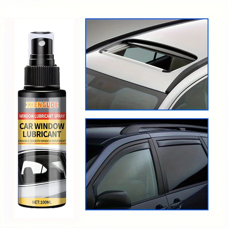Car Window Lubricating Spray, Efficient Use, Reduces Sunroof Noise, Smooths Glass Tracks Suitable for Oiling and Maintenance