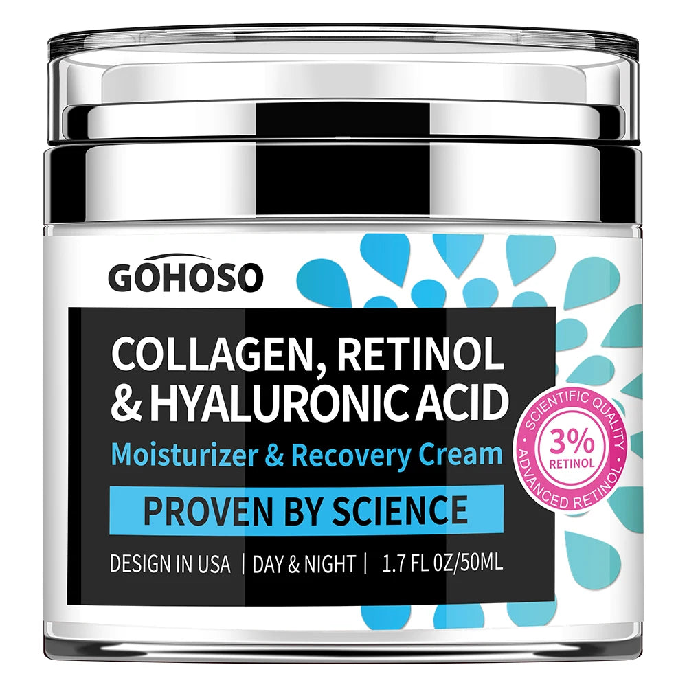 Face Skin Care Retinol Collagen Complex Cream Deeply Moisturizing Firming Smoothing Brightening Fade Fine Lines Improve Dullness