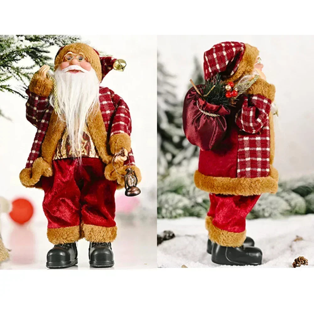 1~4PCS 2026 Christmas Decoration for Home Santa Claus Plush Doll 30cm Navidad Party Decor Xmas Ornaments New Year Gift
