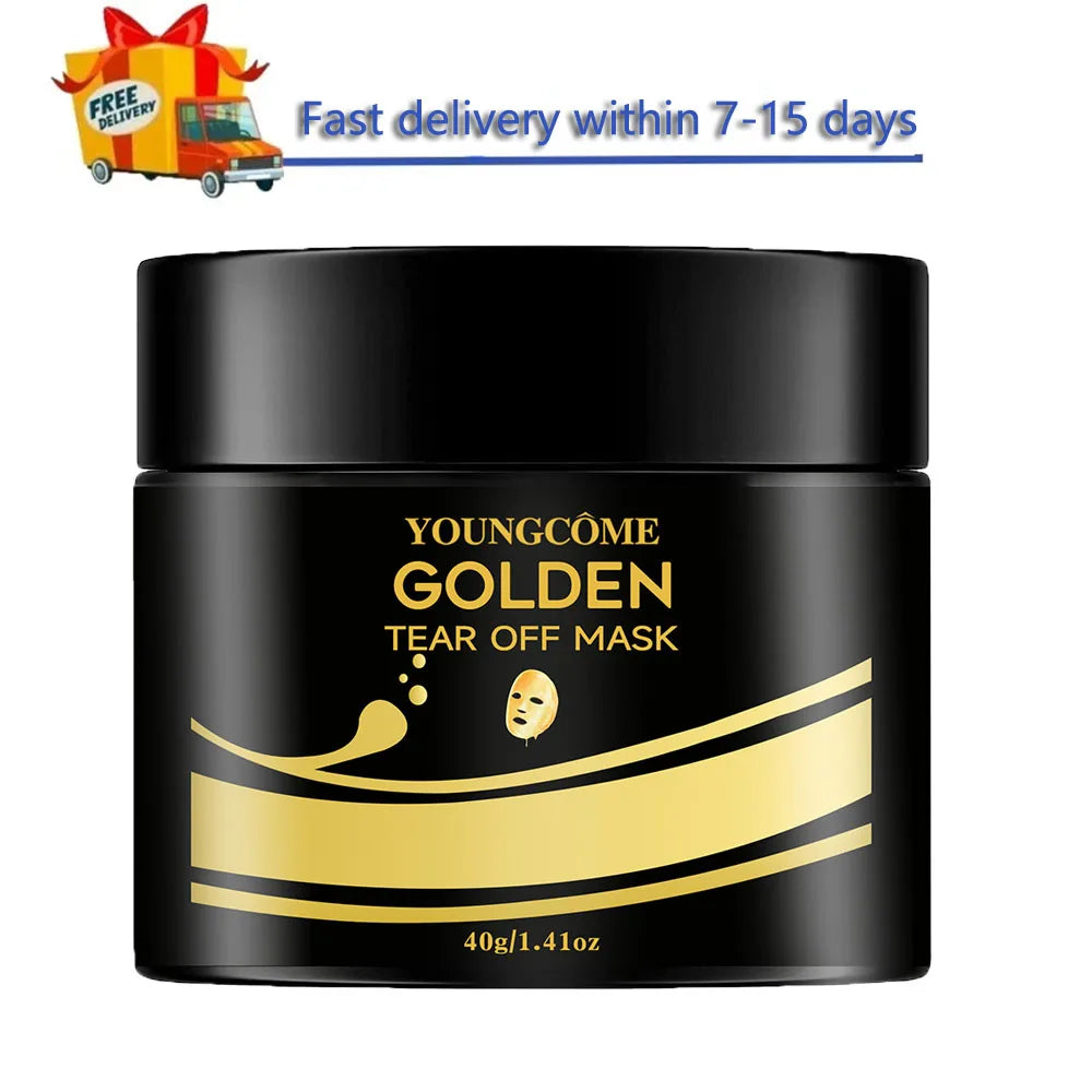 24K Gold Tear Off Mask  Deep Cleansing Remove Blackheads Firming Skin Oil-Control Whitening Skin Care Moisturizing Masks