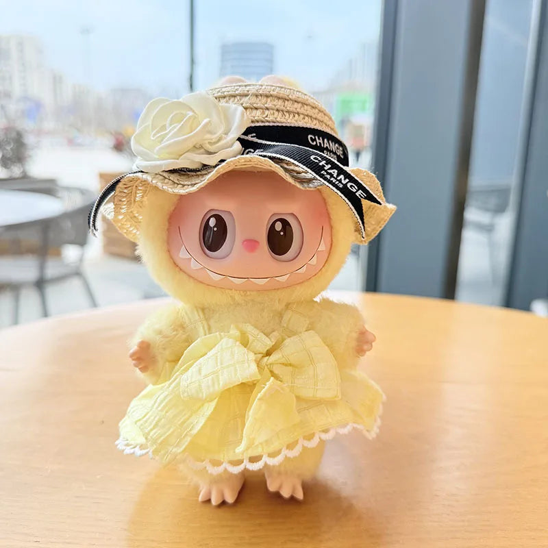 Black Camellia Labubu Outfit