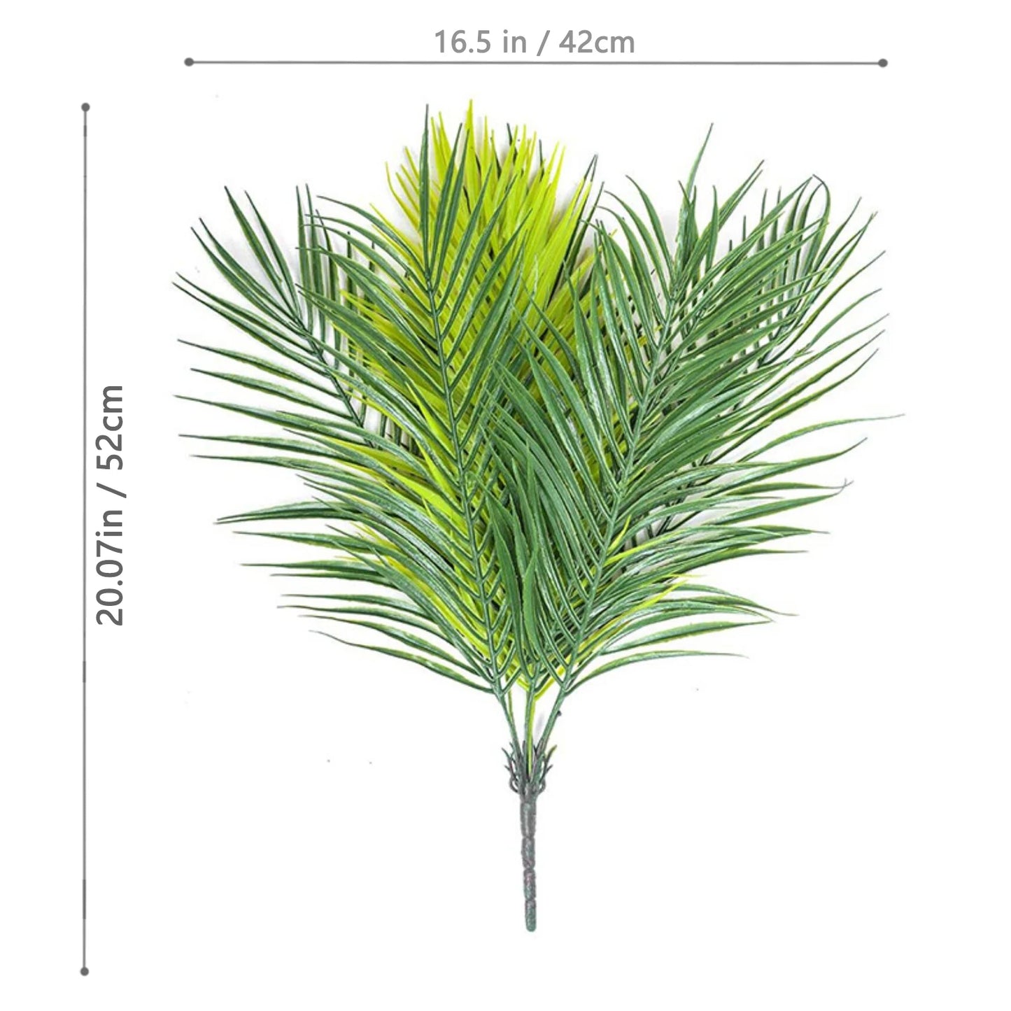 52-145cm  Artificial Palm Tree Tropical Fake Plant Green Plastic Palm Leaf Branches Suitable for Home Garden Decoration