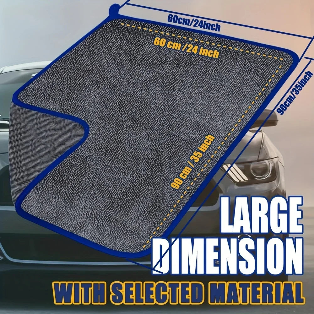 Extra Large Car 1pc Drying Towel - Ultra-Absorbent Soft Lint & Streak-Free Quick-Dry 60x90 Ideal for Automotive Cleaning