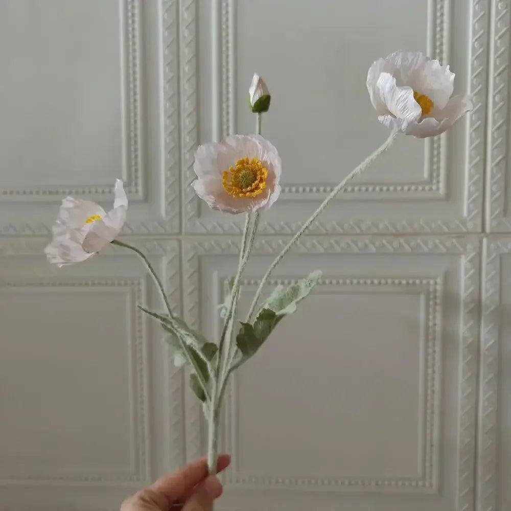 Silk Poppy Flower Stem