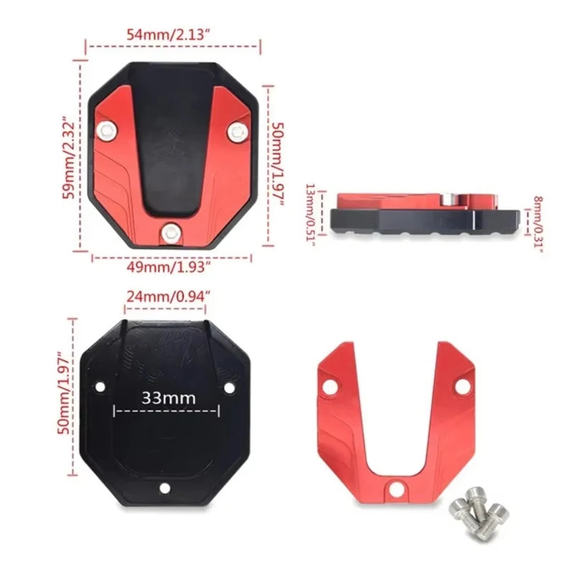 Motorcycle Bikes Kickstand Extender Foot Side Stand Extension Foot Pad Support Plate Motorcycle Accessories NEW 2026