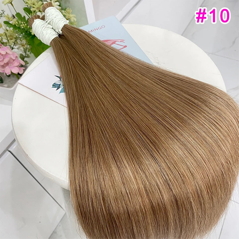 No Weft Straight Bulk Braiding Hair 100% Brazilian Virgin Remy Human Hair Extensions 50g 100g Blonde 1B Color Natural Hairpiece