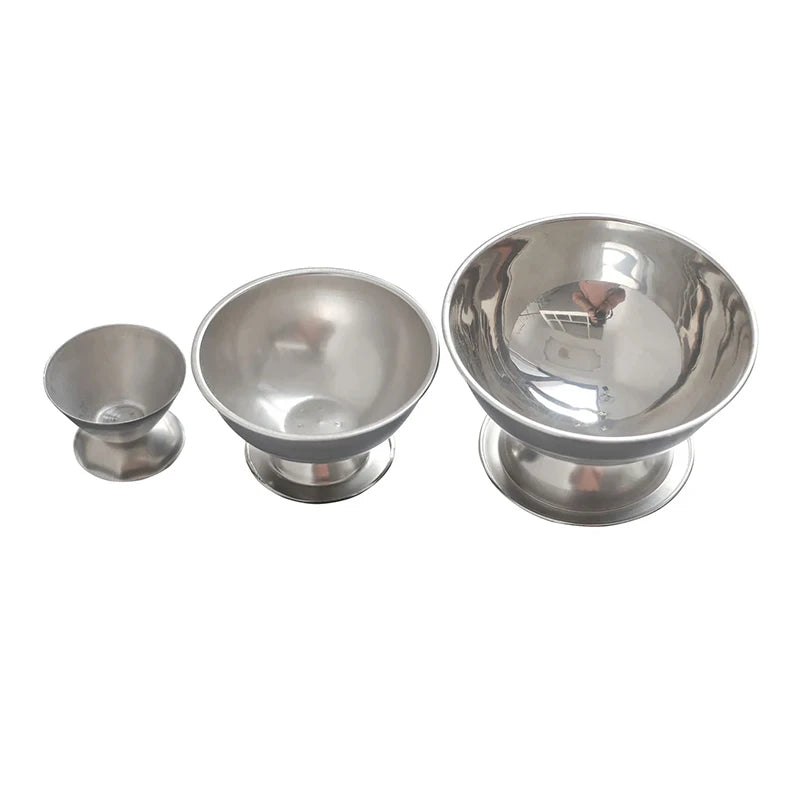 Stainless Steel Alum Cup Jewelry Gold Silver Melting Alum Container 45mm 70mm 95mm Borax Cooking Bowl Jewelry Processing Tool