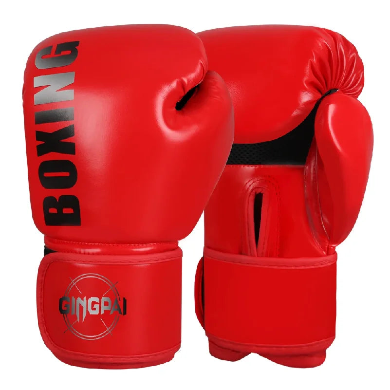 1 pair Boxing Gloves Professional Adult Sanda Muay Thai Fighting Gloves Men and Women Training Sandbag Free Fight MMA Boxed