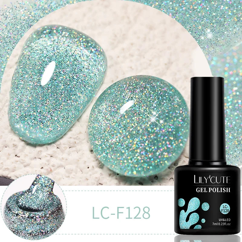 LILYCUTE 7ml 9D Cat Magnetic Gel Nail Polish Iridescent Magnet Semi