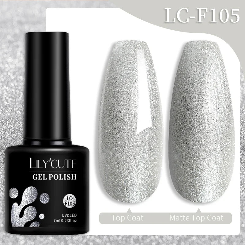 LILYCUTE 7ml 9D Cat Magnetic Gel Nail Polish Iridescent Magnet Semi
