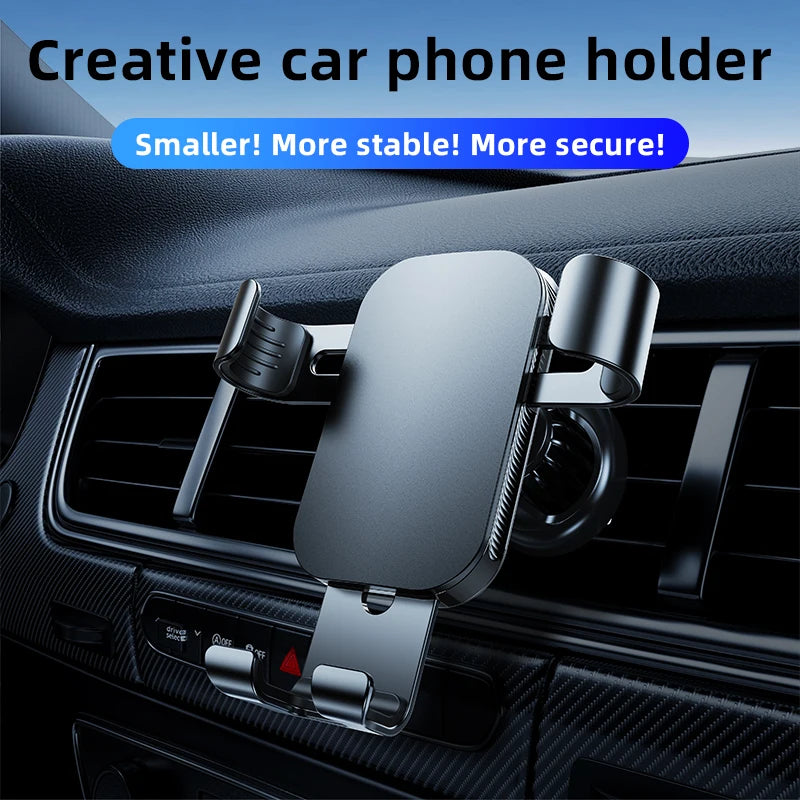 Universal Car Phone Holder Metal Stable Anti-shake Mobile Phone Mount for Car Dashboard Air Outlet Multifunctional Cell Phone St