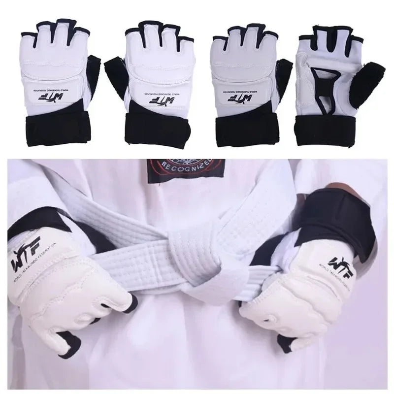 Half Finger Boxing Gloves Taekwondo Protective Foot Cover Martial Arts Combat Protective Training Hand and Foot Protection Set