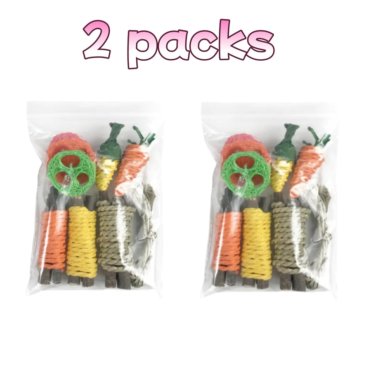 Pet Rabbit Guinea Pig Dragon Cat Fun Toy Hamster Rabbit Tooth Grinding Set Pet Tooth Grinding Snacks