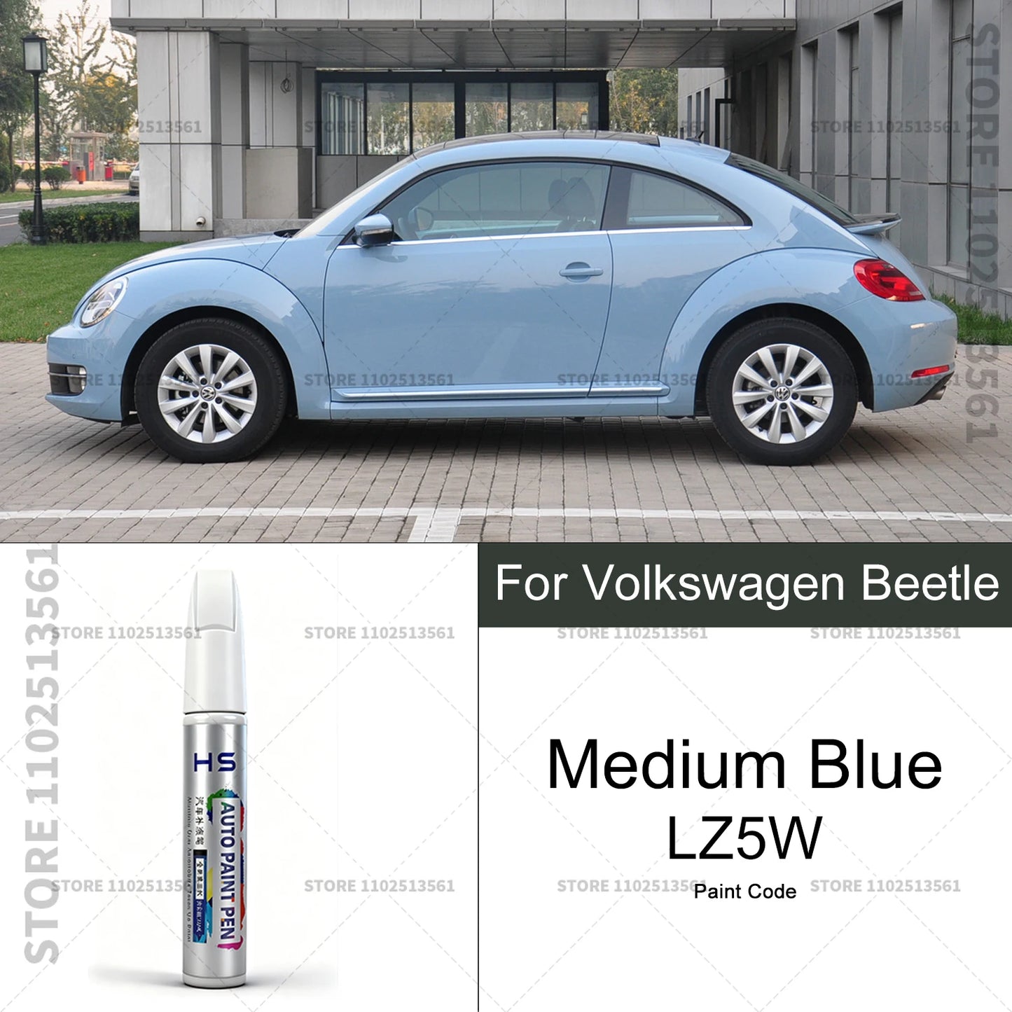 For Volkswagen Beetle Car Paint Repair Pen Touch Up Scratch Remover DIY Auto Accessories White Blue LZ5W Yellow 9U Black C9X