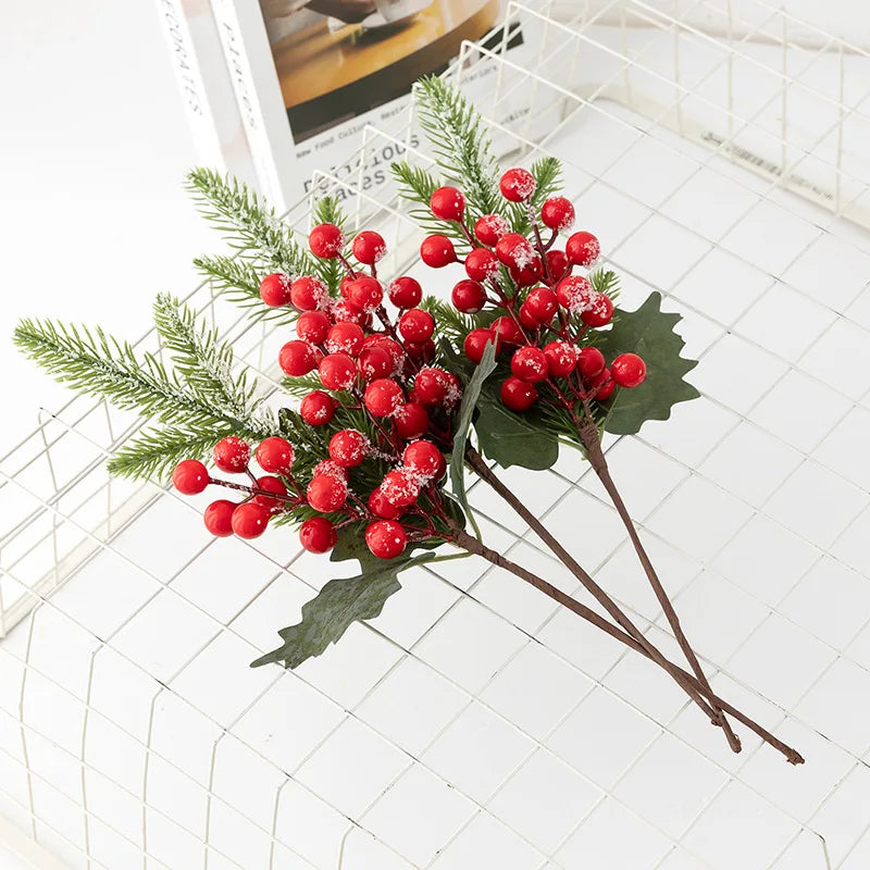 36Cm Christmas Fruit Artificial Plant Auspicious Fruit Home Living Room New Year Decoration Holly Berry Flower Ornament