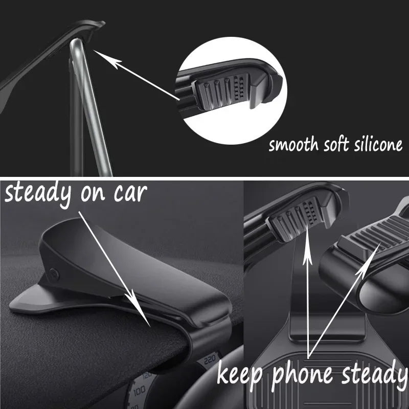 Universal Car Mobile Phone Holder Easy Clip Mount Stand Panel Multi-Functional Universal Dashboard GPS Navigation Bracket Holder