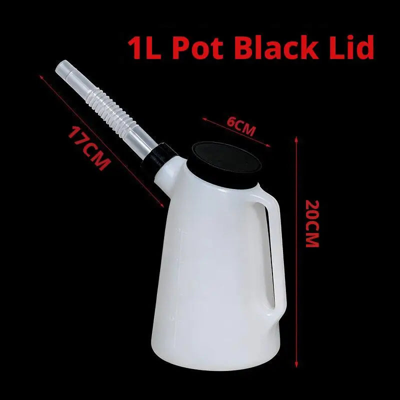 1.2L/2L/3L/4L/5L Plastic Oil Measuring Jug with Pouring Spout Oil Container Oiler Pot for Car Motorcycle Garage Repair Tools