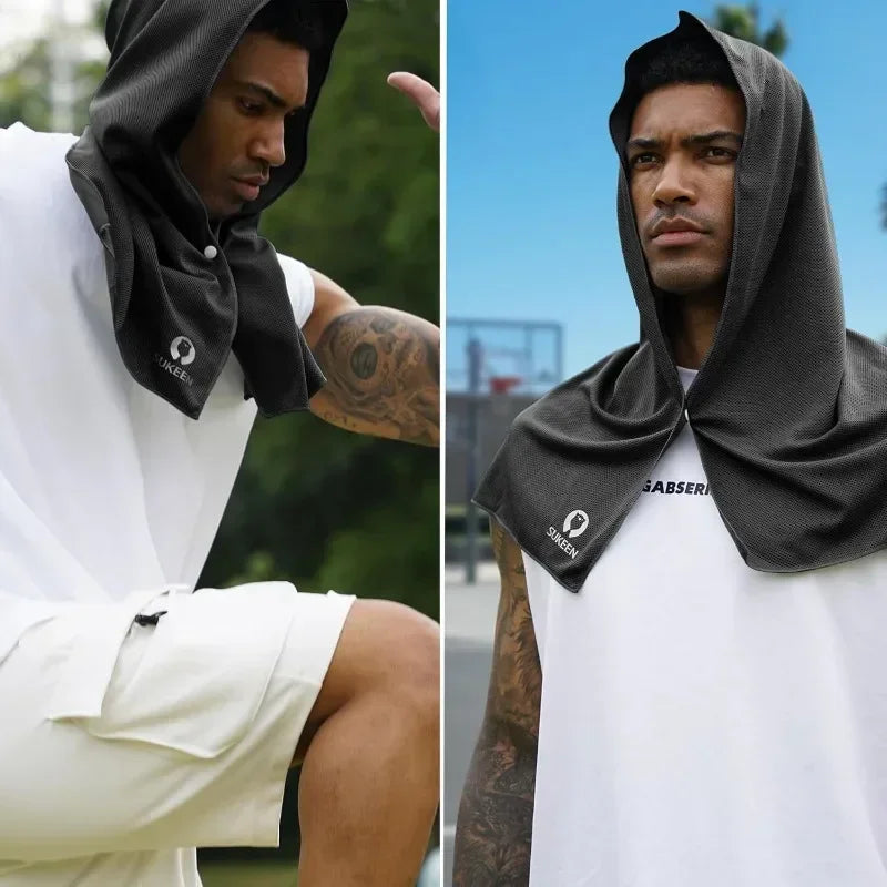 1PC Cooling Hoodie Towel Cooling Towel Quick Drying Absorbent Towels Sports Fitness Camping Cycling Suitable for Hot Weather