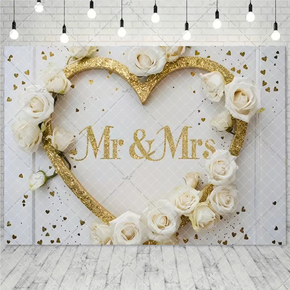 Wedding Party Decoration Photography Background Mr. and Ms. Flower Wall Wedding Ceremony Supplies Backdrop Exhibition Hall Props