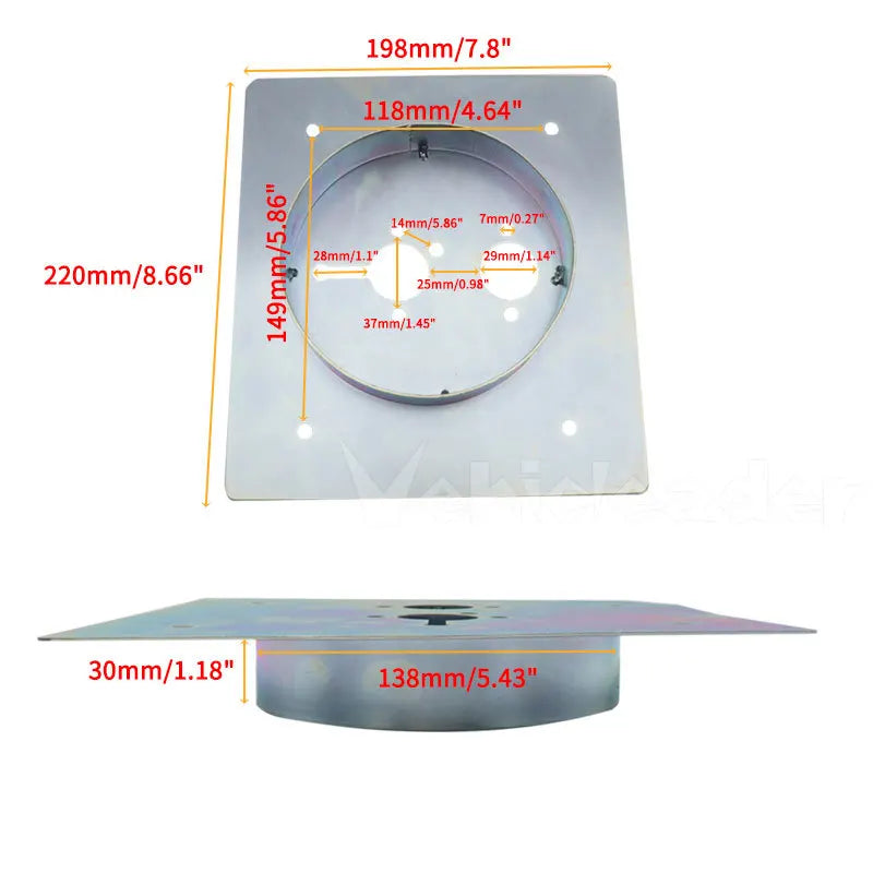 30/40/60mm Air Diesel Heater Upgraded Base Mounting Bracket Floor Plate For Eberspacher Webasto Car Truck VAN Camper Silver
