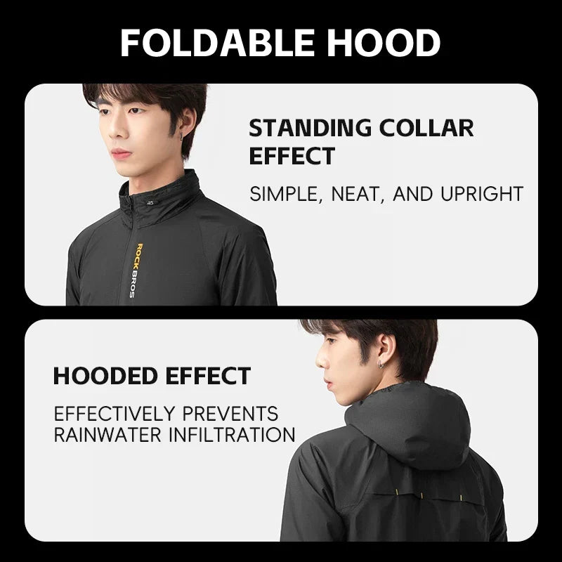 ROCKBROS Waterproof Cycling Rain Jacket